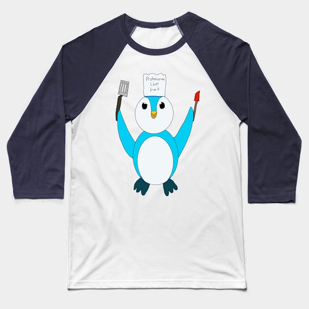 Chef Penguin Baseball T-Shirt by Usagicollection